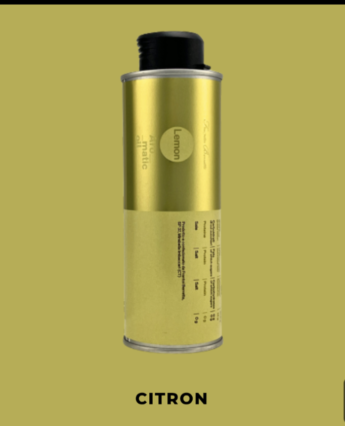 Huile d'olive extra vierge aromatisée au citron de Sicile 100 ml