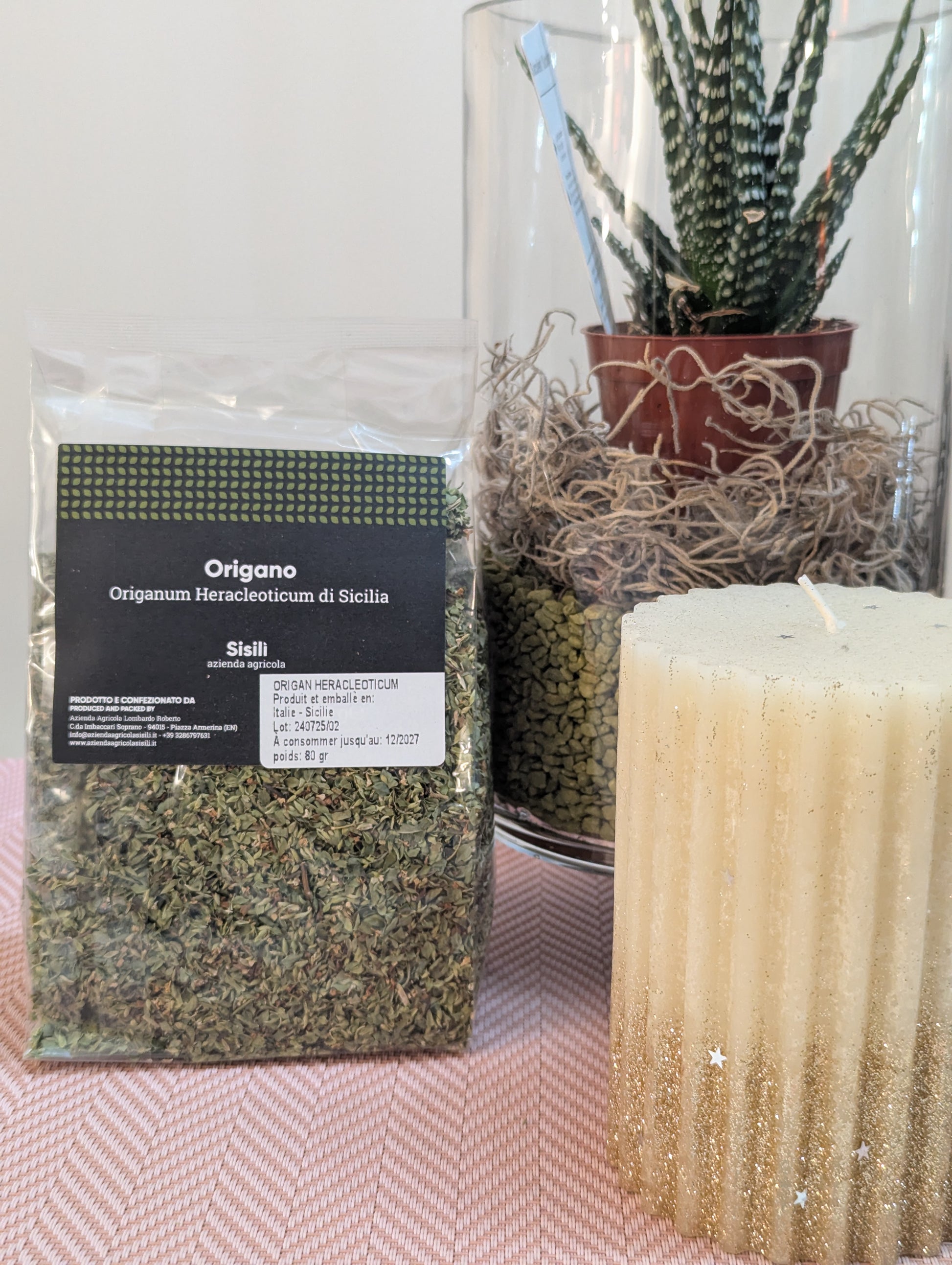 Herbes aromatiques BIOLOGIQUES de Sicile - ORIGAN - 80 gr